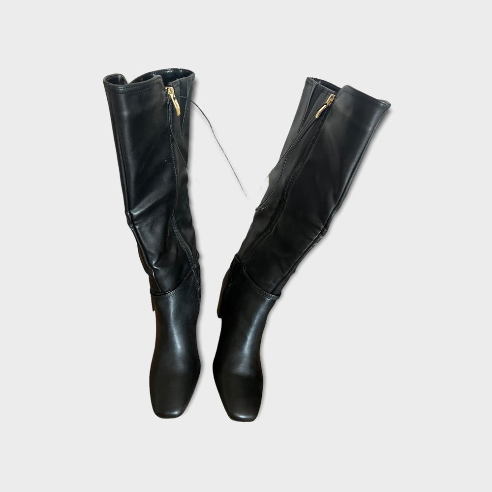 Liz Claiborne Womens Hage Dress Boots Stacked Heel